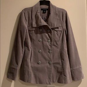 Gray velvet Pea coat